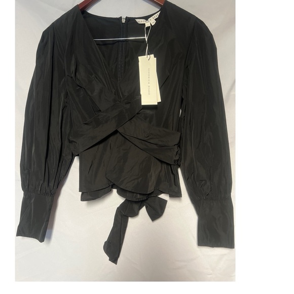Veronica beard Black Wrap Top. NWT - Picture 1 of 3